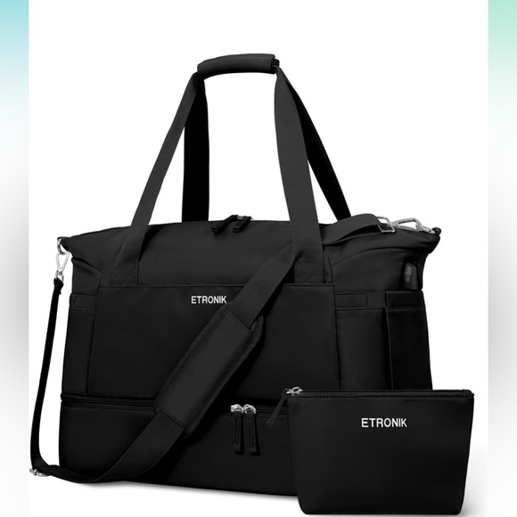 ETRONIK Gym or carry on with Shoes Compartment & Wet Pocket & USB Charging Port - Picture 1 of 8